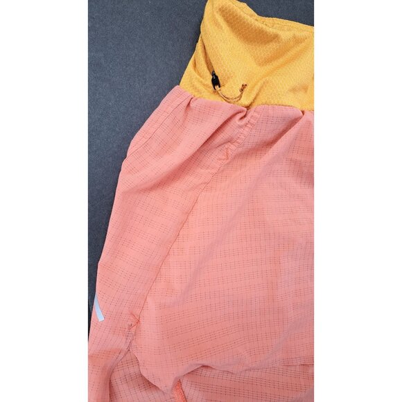 Hoka Glide Running Shorts 4" Orange Women Medium Zip Pocket Built In Liner - Picture 4 of 10